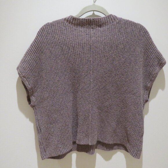 FREE PEOPLE BEACH Freya Ribbed Knit Sweater Top in Cashmere Lilac - Size XL - Picture 7 of 12